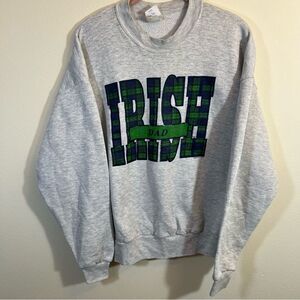 Jerzees Gray Irish Dad Notre Game Vintage 1993 Sweatshirt